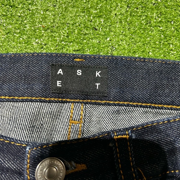 ASKET Jeans Men’s The Raw Denim Jeans 31x30 Blue Organic Cotton Made In Italy - Picture 4 of 9